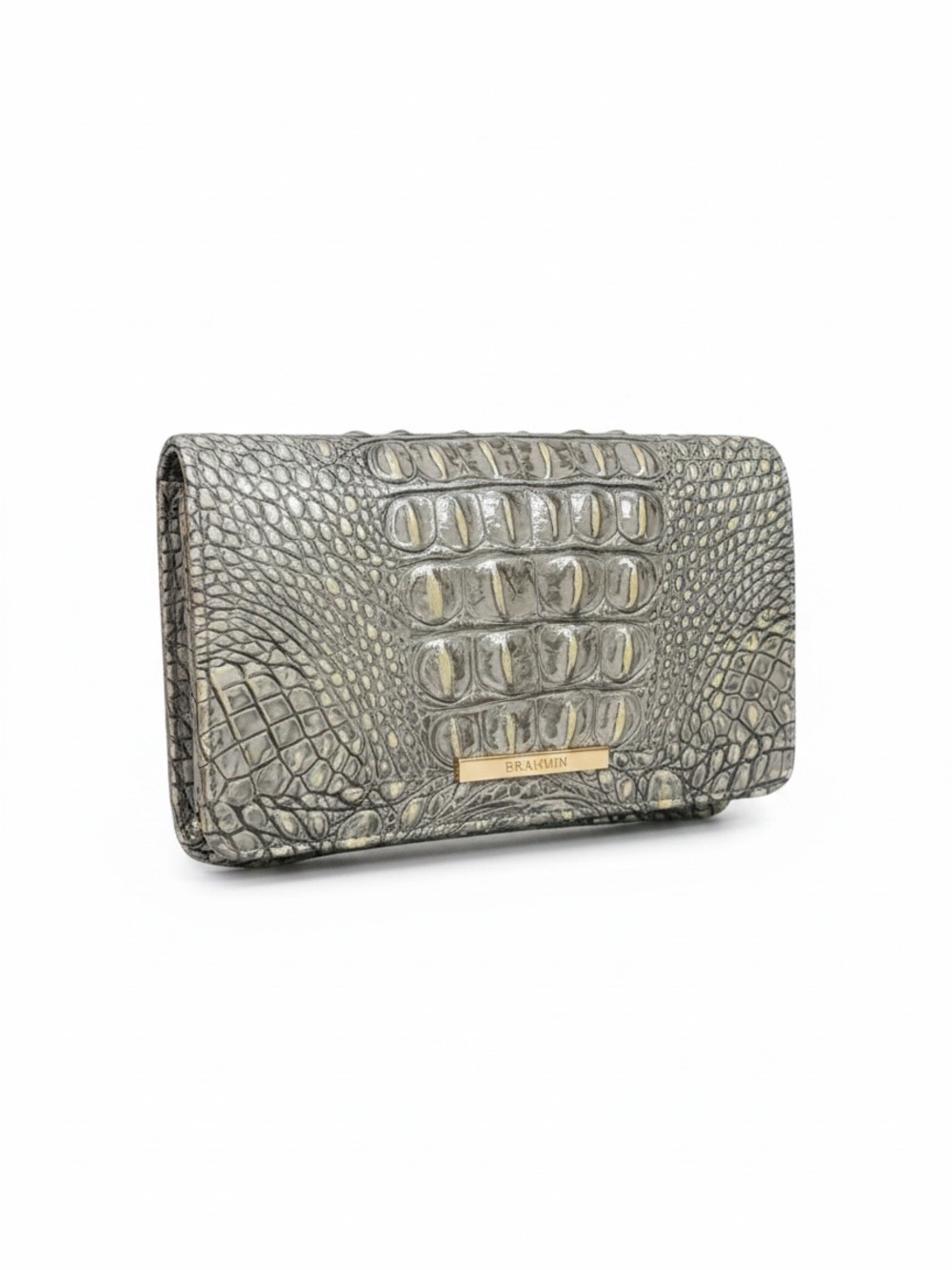 Brahmin Minuette Chrome Melbourne Leather Wallet Crossbody NWT